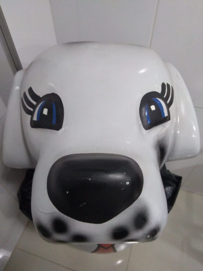 Lixeira Decorativa Infantil Modelo Cachorro Dálmata 80 litros