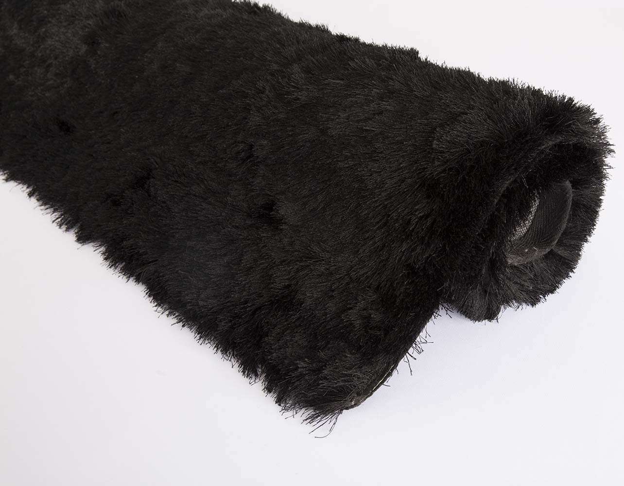 Tapetes Peludos Shaggy Cores Uva - Preto - Vermelho