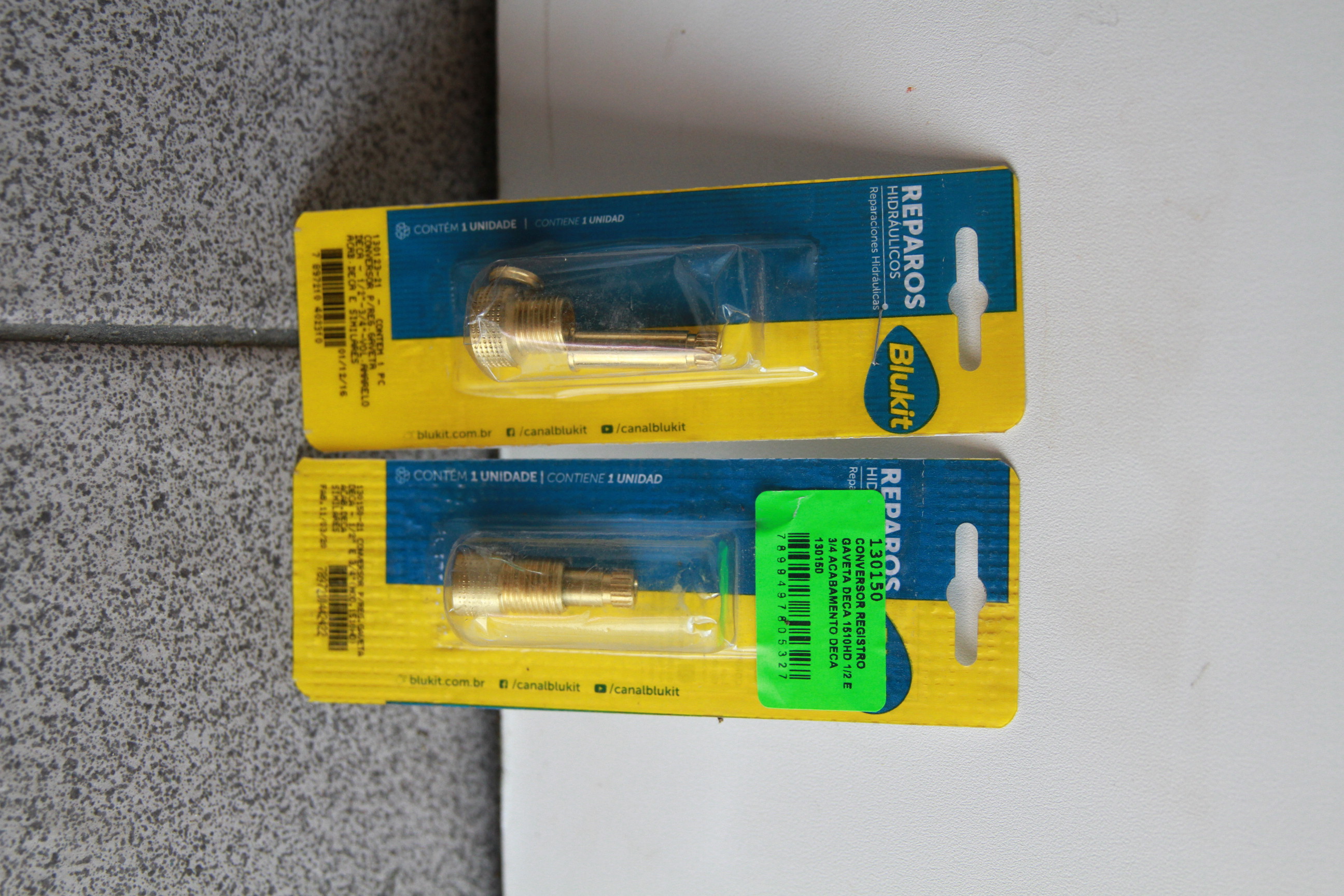Conversores registro gaveta diversos 1/2 - 3/4 BLUKIT  (09 UNIDADES)