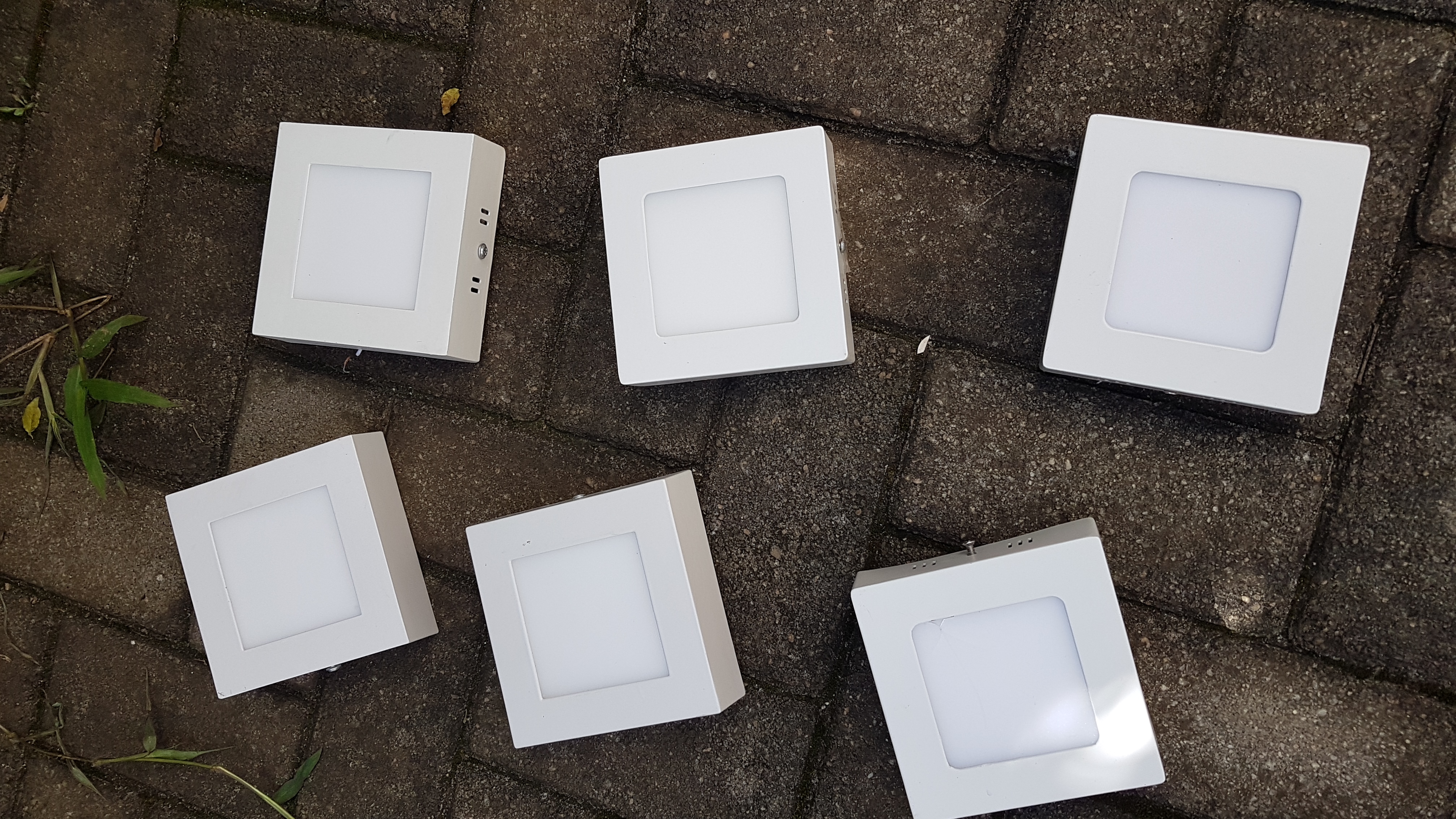 Luminária de parede/escada quadrada 12x12 led