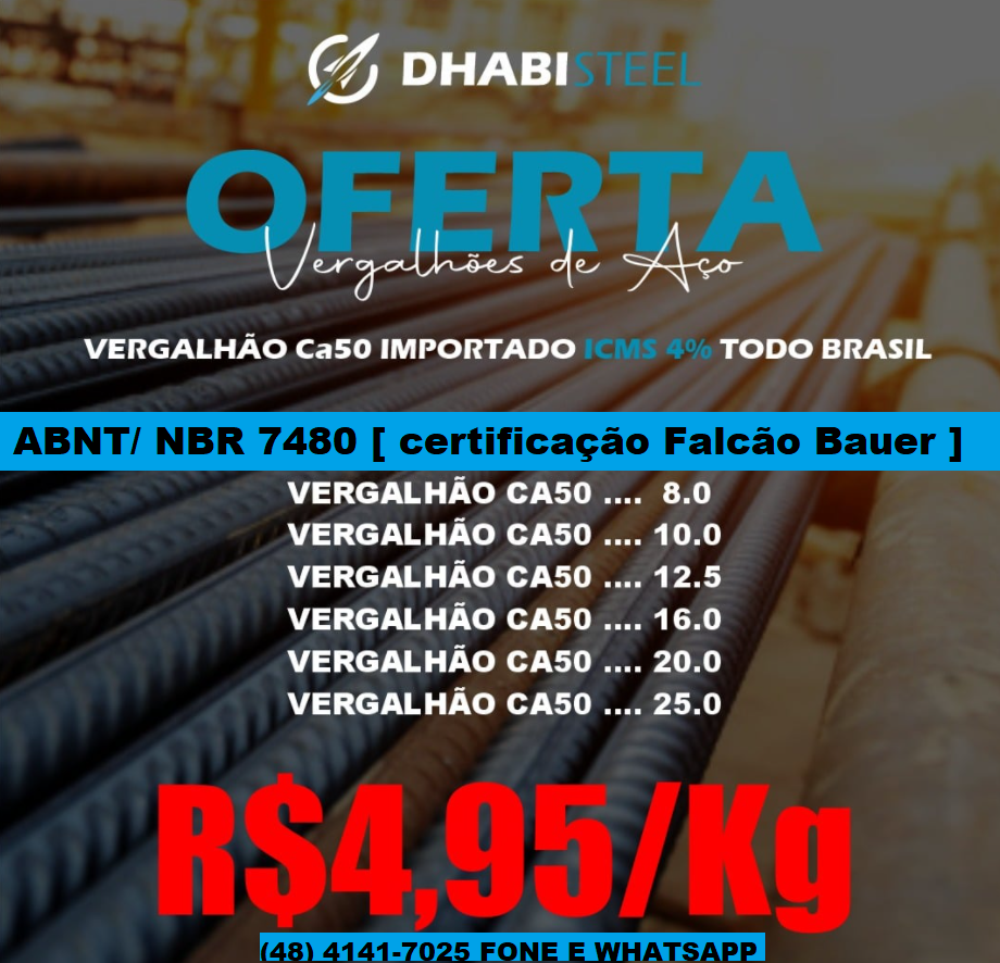 VERGALHÃO CA50 Importado da Turquia