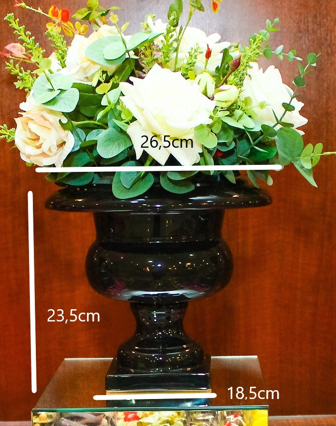 Vaso Taça Liss [preto, branco, vermelho e azul]