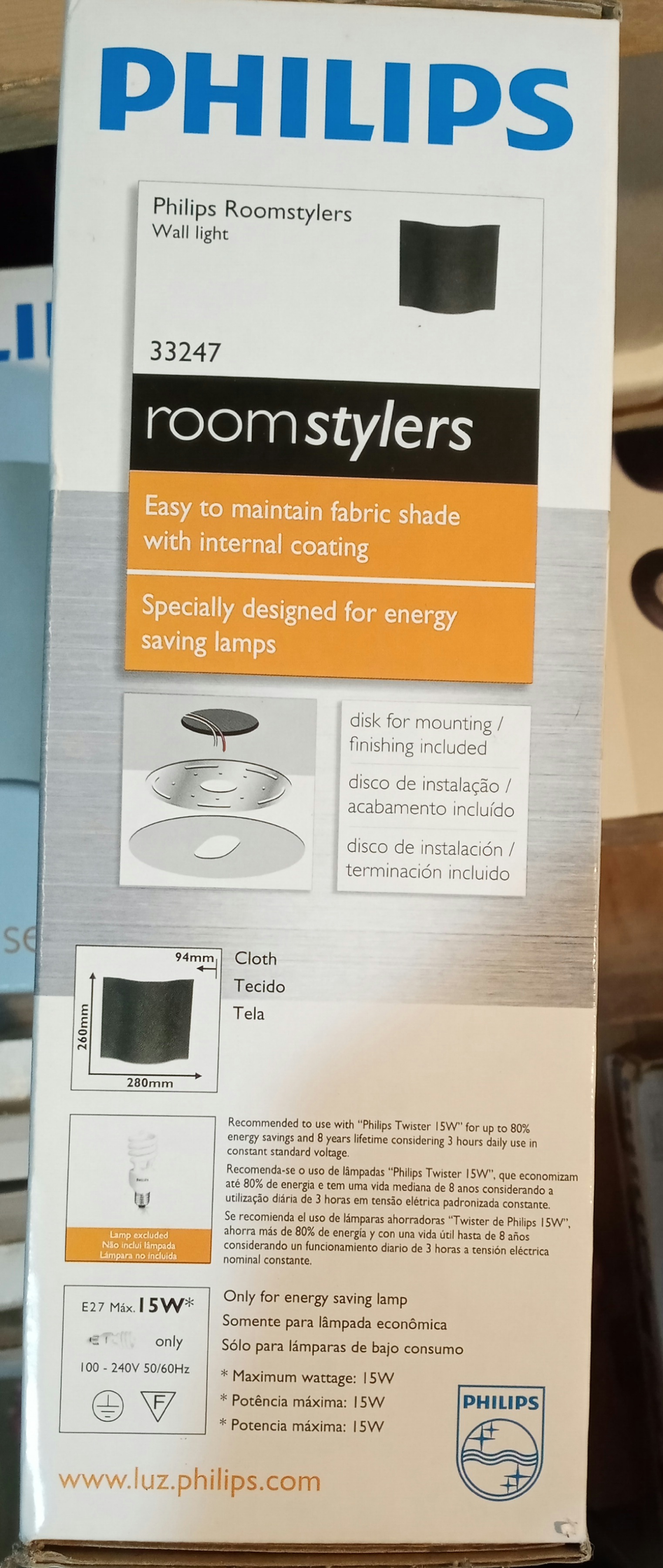 6 arandelas novas Philips roomstylers wall light