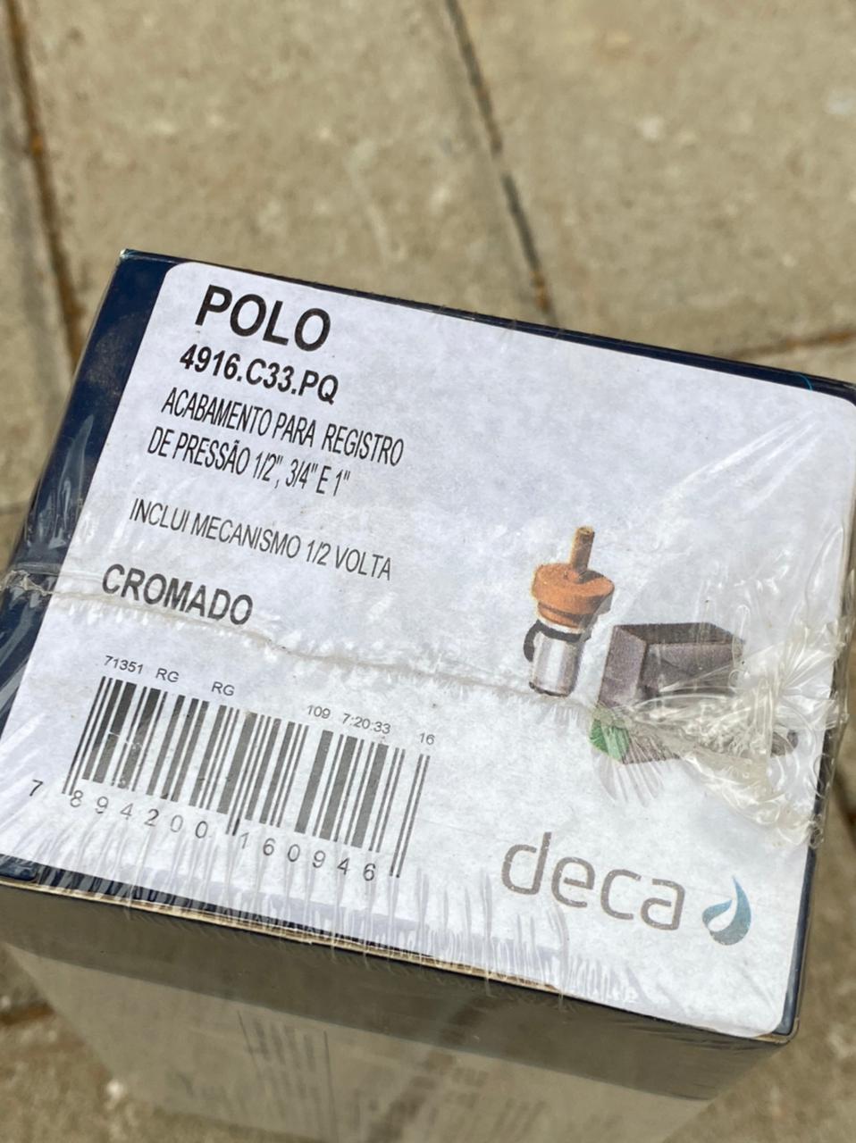 Acabamento para registro de pressão Deca