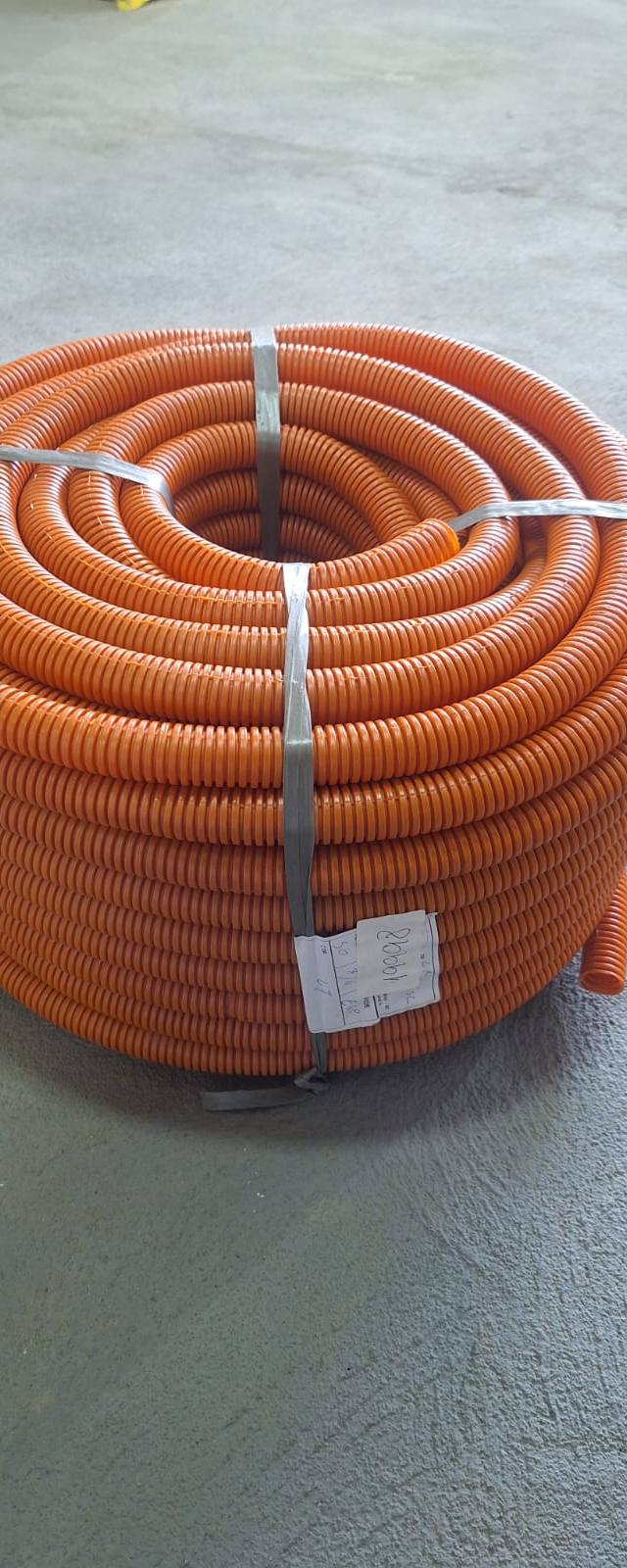 Tubo corrugado 25 mm reforçado (laranja) - 50 metros