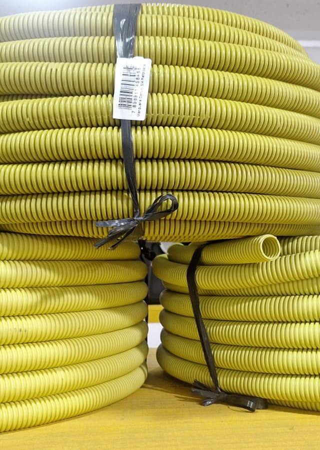 Tubo corrugado amarelo 25 mm - 50 metros