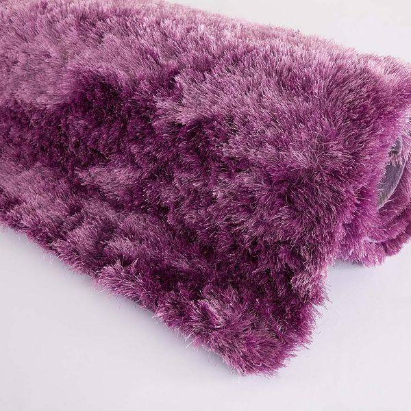Tapetes Peludos Shaggy Cores Uva - Preto - Vermelho