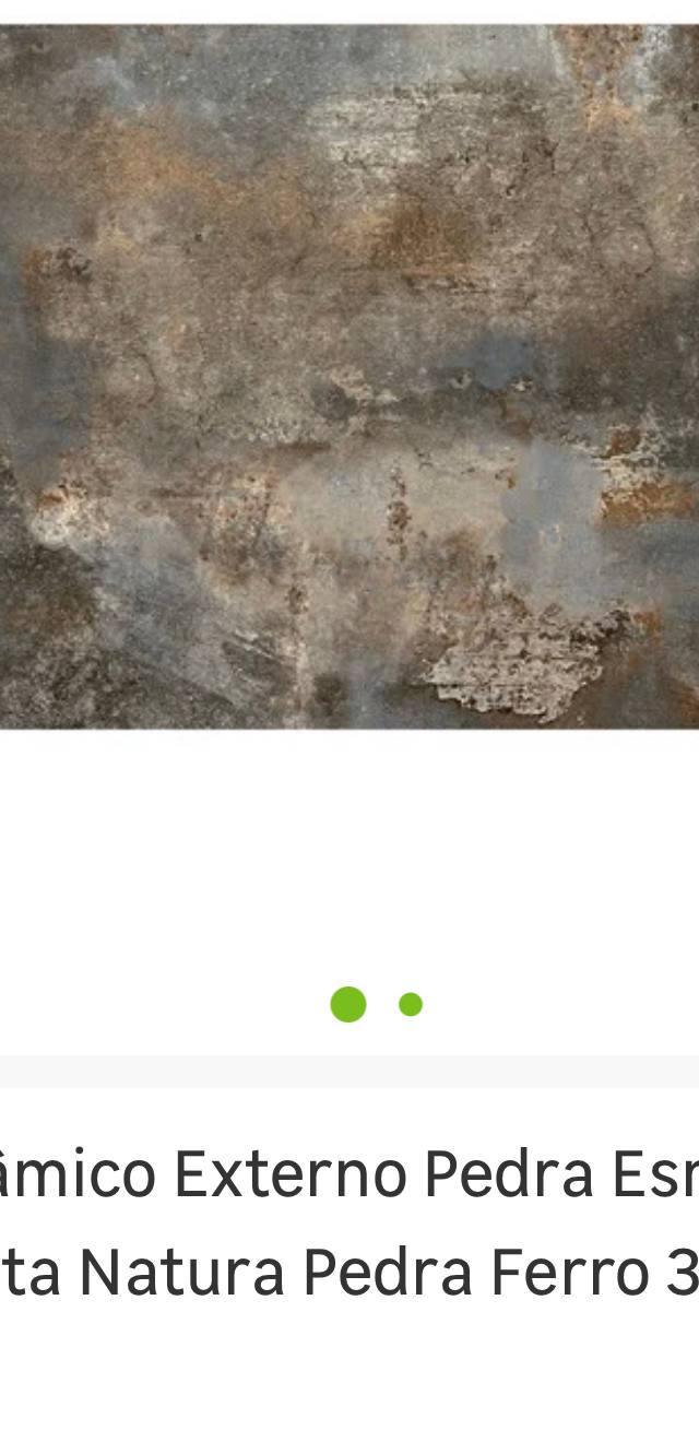 Piso Cerâmico Externo Pedra Esmaltado Borda Reta Natura Pedra Ferro 38x74cm Savane