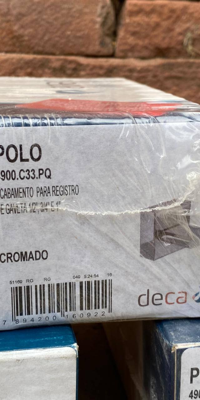 Acabamento para registro de gaveta Deca