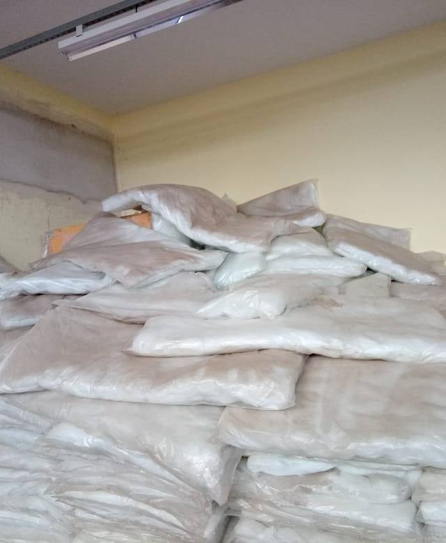 Lã de vidro usada