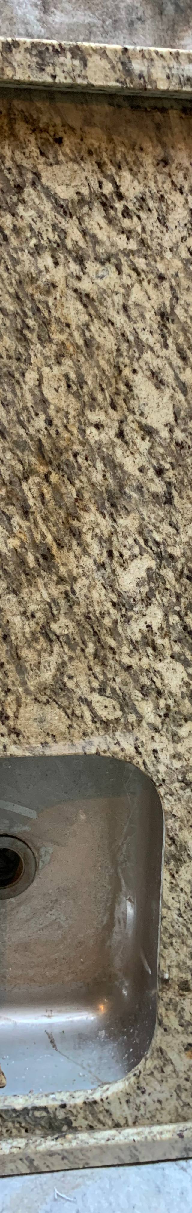 Pia de cozinha Granito branco e preto 1,20x0,60m C/ Cuba Inox