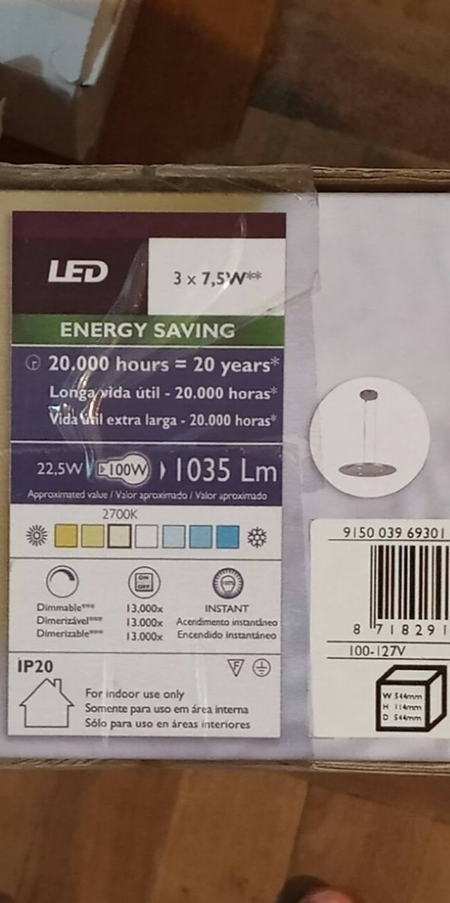 2 Pendentes novos Philips roomstylers suspension light redondo