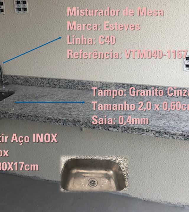PIA GRANITO CINZA CORUMBA