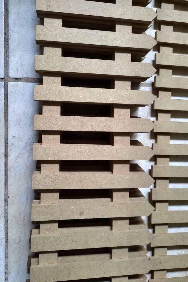 Cerquinha - cerca mdf crú 1m x 0,17m