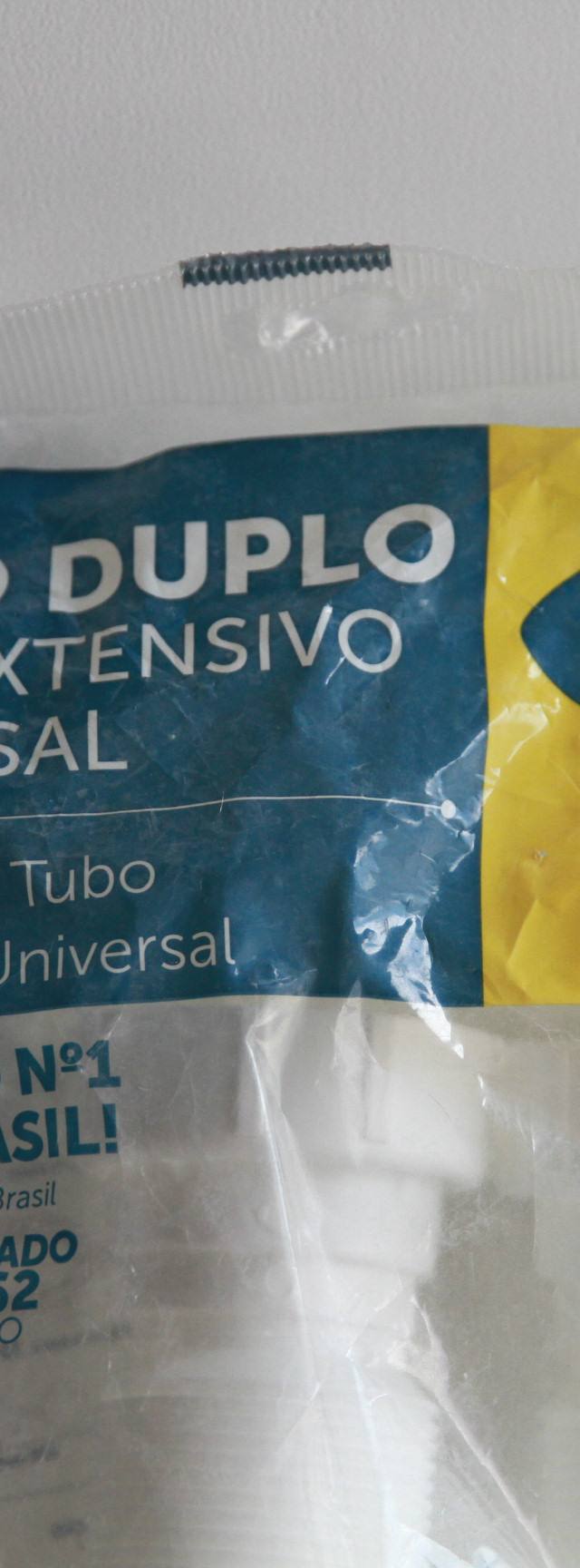 05 UNIDADES  Sifão Duplo BLUKIT (Tubo extensivo universal)